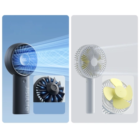 Mini wentylator Jisulife Handheld Fan Life4 5000mAh przenośny wiatraczek USB - czarny