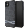 Guess GUHCN61P4SNK iPhone 11 / Xr grau/graues Hardcase 4G Stripe
