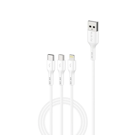 FONENG Kabel X36 3in1 3A 1.2M weiss