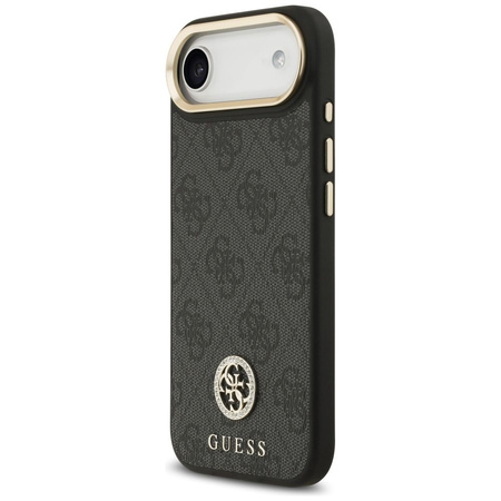GUESS futerał do IPHONE 17 Air kompatybilny z MagSafe GUHMP17MP4GRMDEK (PU W/ 4G Strass Logo) czarny