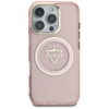 Original Case IPHONE 16 PRO Guess IML Metal Mountain Logo MagSafe pink