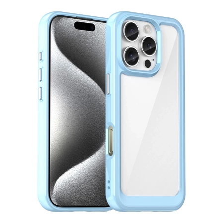 Outer Space Case mit Gelrahmen für iPhone 16 Pro – blau