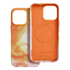 Leather Mag Cover kompatybilne z MagSafe do IPHONE 14 PRO MAX orange splash