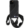BMW M Edition Carbon Stripe &amp; Strap Hülle für iPhone 15 Plus / 14 Plus – Schwarz