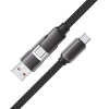 Kabel Acefast C13-05 USB-C - USB-A / USB-C 480Mb/s 3A 0.2m - czarny