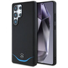 Original Case SAMSUNG GALAXY S25 ULTRA Mercedes Leather Contrasted Blue Horizontal Curve MagSafe black