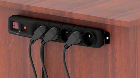 FILTR NAPIĘCIOWY / LISTWA ZASILACJĄCA ACAR F5 czarny 3m