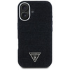 Original Handyhülle IPHONE 16 Guess Denim Triangle Logo MagSafe schwarz