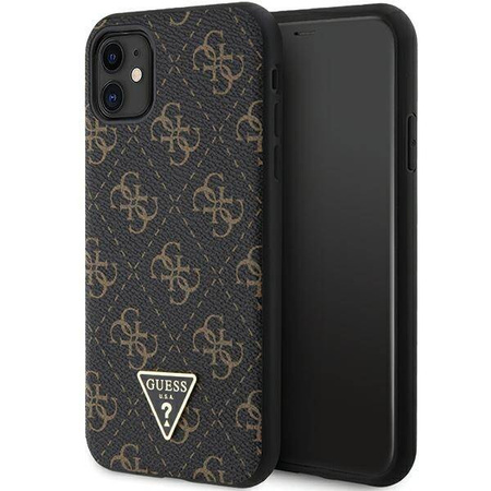 Oryginalne Etui GUESS hardcase 4G Triangle Metal Logo GUHCN61PG4GPK do Iphone 11/XR czarny