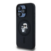 Oryginalne Etui KARL LAGERFELD hardcase Silicone Karl & Choupette MagSafe KLHMP15LSCMKCRHK do Iphone 15 Pro Czarny