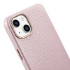 iCarer Litchi Premium Leather Case skórzane etui iPhone 14 Plus magnetyczne z MagSafe różowy (WMI14220711-PK)
