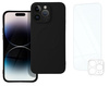 Etui do iPhone 14 Pro Max czarne MagSafe + Szkło na ekran + Szkło na aparat