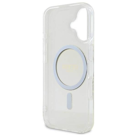 Guess nakładka HC MagSafe IML Glitter Circle do iPhone 16 Plus 6,7" przezroczysta