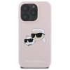 Karl Lagerfeld Silicone Case Heads Print MagSafe for iPhone 16 Pro Max - Pink