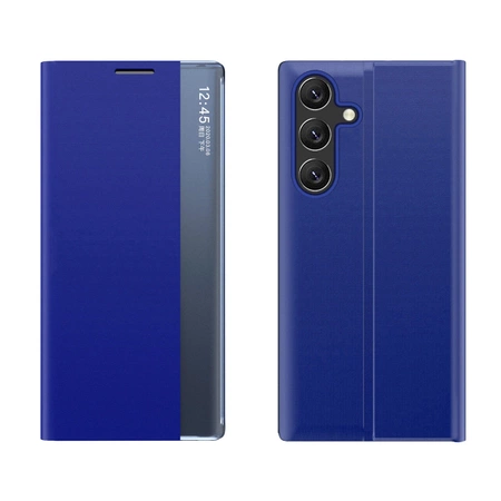 Neues Sleep View Case mit Klappe und Ständer für Samsung Galaxy A55 – blau