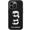 Etui Karl Lagerfeld Silicone Karl&Choupette Head na iPhone 15 Pro - czarne