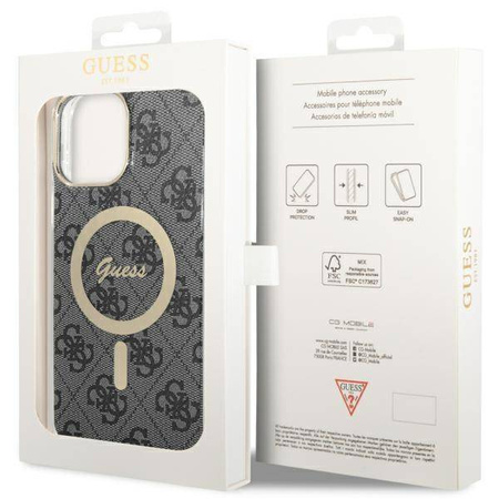 Guess GUHMP13XH4STK iPhone 13 Pro Max 6,7" schwarz/schwarz Hardcase 4G MagSafe