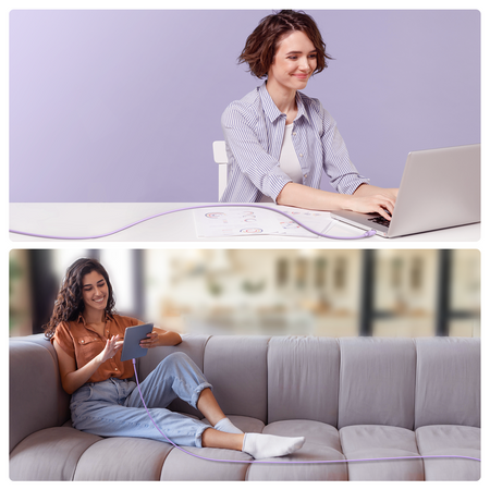 USB C - USB-C-Kabel 100 W 1,2 m Joyroom S-CC100A14 – Lila
