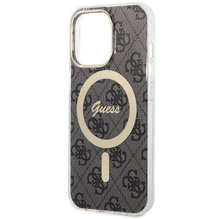 Guess GUHMP13LH4STK iPhone 13 Pro / 13 6.1" schwarz/schwarz Hardcase 4G MagSafe