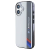 Etui BMW Motosport IML Vertical Stripe na iPhone 16 - szare