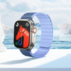 HOCO pasek silikonowy magnetyczny do Apple Watch 42 / 44 / 45 / 49 mm AS102 ciemny niebieski z jasnym niebieskim
