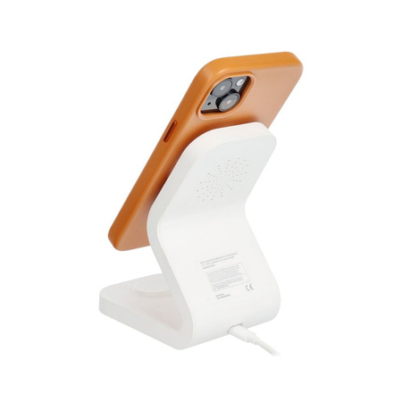 Leather Mag Cover kompatybilne z MagSafe do IPHONE 15 PRO MAX pomarańczowy