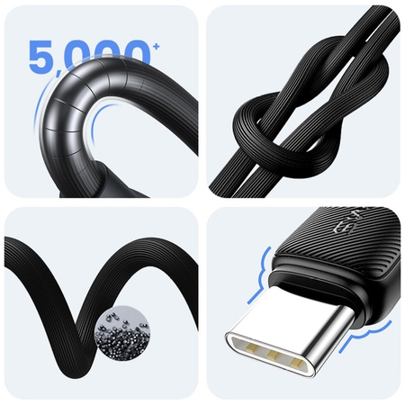 Kabel USAMS KY Series US-SJ693 3A USB-C  do USB-A 2m biały