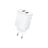 FONENG wall charger EU63 2.4A 12W 2xUSB + cable Micro White