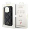 Guess nakładka do iPhone 15 Pro Max 6,7" GUHCP15XPSQSQSK czarna HC PU Quilted Metal Logo
