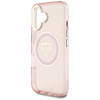 Original Case IPHONE 16 Guess IML Metal Mountain Logo MagSafe pink