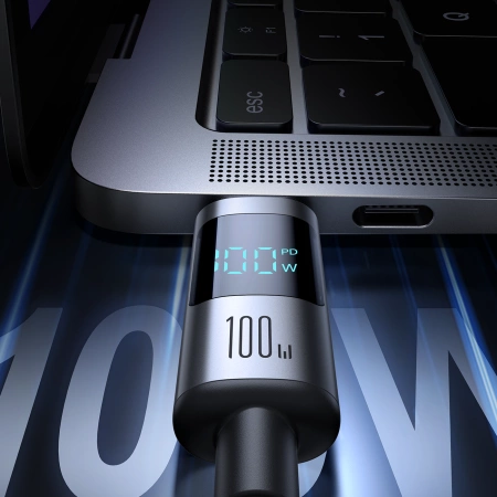 Joyroom S-A16 Pro Prism Series 100W USB-C Cable - USB-C with Digital Display 1.2m - Black