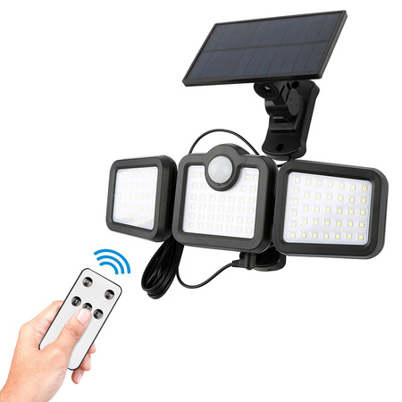 Forever Light Lampa solarna LED SUNARI FLS-04 108*SMD PIR 8W 600lm 6000K 2400mAh Li-Ion