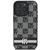 DKNY DKHCP16LPCPTSSK iPhone 16 Pro 6.3"  czarny/black hardcase Checkered Pattern & Printed Stripes