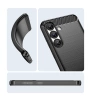 Etui silikonowe Carbon Case na Samsung Galaxy S25 Edge - czarne