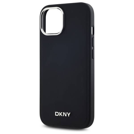 Original Case IPHONE 15 PLUS DKNY Hardcase Plain Logo MagSafe (DKHMP15MPSCMCLK) black