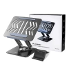 Wozinsky WRS-CPY84SB 360-Laptopständer aus Aluminium + Gratis! Smartphone-Ständer – schwarz