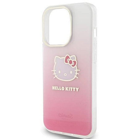 Hello Kitty IML Gradient Electrop Kitty Head Hülle für iPhone 15 Pro – Rosa