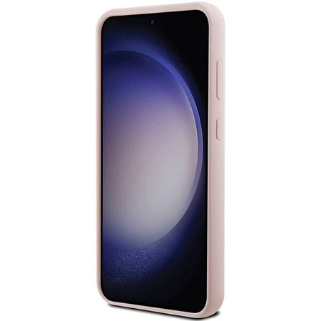 Karl Lagerfeld Choupette Metal Pin-Hülle aus Silikon für Samsung Galaxy S23 FE – Rosa