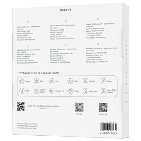 Proove Waga Smart Scale Balance Lite Bluetooth niebieski/blue