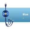 USAMS Kabel U69 3w1 1m niebieski/blue (lightning/microUSB/USB-C) SJ508USB02 (US-SJ508)