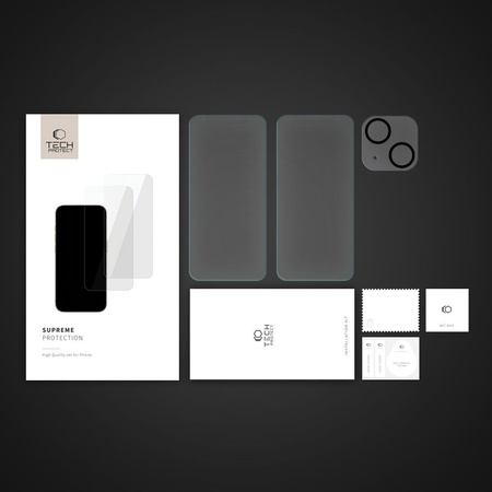 Gehärtetes Glas APPLE IPHONE 15 Tech-Protect Supreme Set Clear