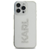 Original Handyhülle IPHONE 16 PRO MAX Karl Lagerfeld Hardcase IML Rhinestones Logo (KLHCP16XHKLSTDCT) transparent