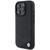 Original Case IPHONE 16 PRO BMW Hardcase Signature Leather Crossing Lines Pattern (BMHCP16L23RCGPK) black