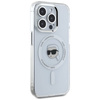 Original Case IPHONE 15 PRO Karl Lagerfeld Hardcase IML Metal Karl Head MagSafe white