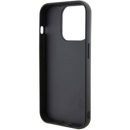 Karl Lagerfeld Gripstand Saffiano Karl&amp;Choupette Pins case for iPhone 15 Pro - black