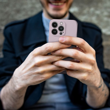 Futerał Silicone Mag Cover kompatybilny z MagSafe do IPHONE 13 różowy