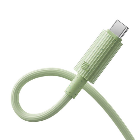 Kabel szybko ładujący Baseus USB-C do USB-C Habitat Series 100W, 2m (zielony)