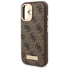 Original Case IPHONE 16 PLUS Guess Hardcase 4G Logo Plate MagSafe (GUHMP16MU4GPRW) brown