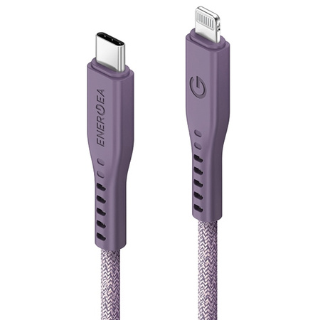 ENERGEA kabel Flow USB-C - LightningC94 MFI 1.5m fioletowy/purple 60W 3A PD Fast Charge