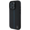 Mercedes nakładka do iPhone 16 Pro 6,3&quot; MEHMP16L23RURBK Hardcase MB Blue Line Leather MagSafe czarna